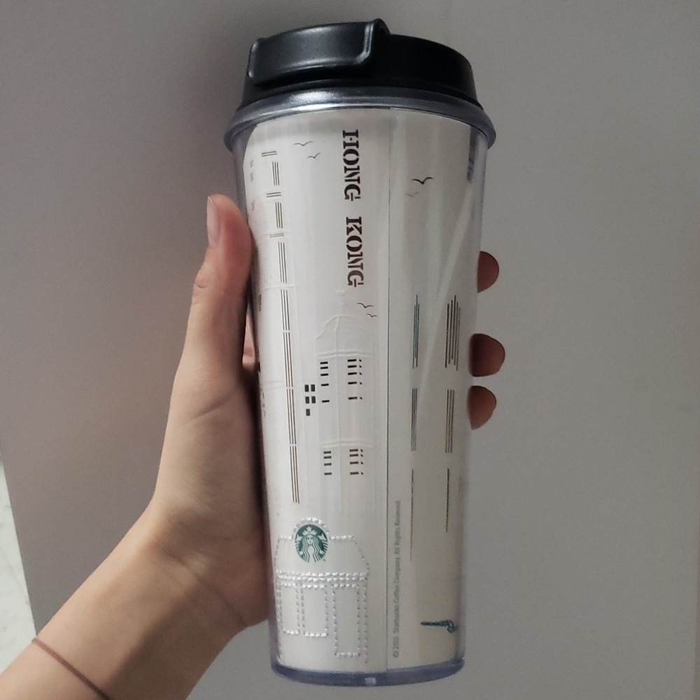 Starbucks 2015 Hong Kong 16 oz travel mug paper laser cut